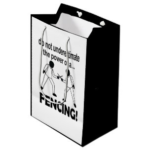 Fencing Sport Game Fencing Medium Gift Bag