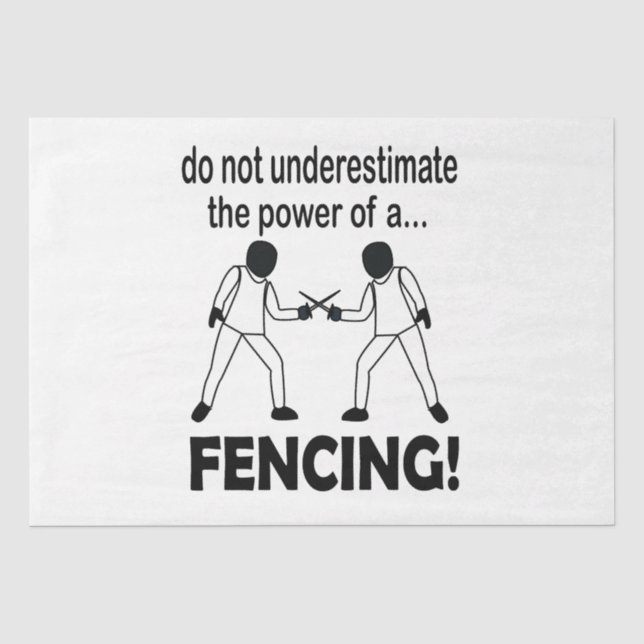 Fencing Sport Game Fencing Tissue Paper (Front)