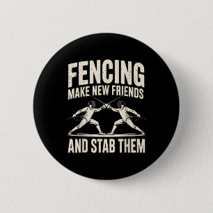 Fencing Sport Novelty For Men Women Fencer Fencing 6 Cm Round Badge