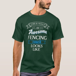 Fencing Sport Sabre Fencer Mask retro T-Shirt