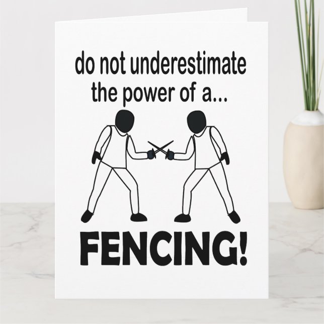 Fencing Sports Birthday Fencing Card (Front)