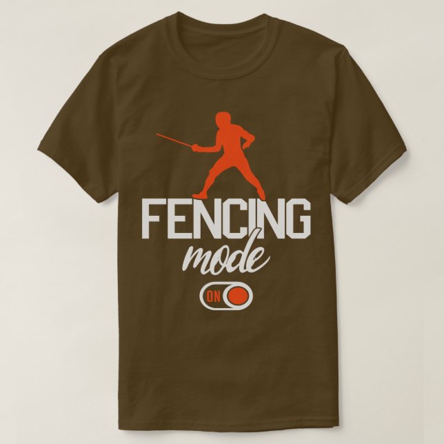 Fencing Sports Mode Swords Epee Fencers  T-Shirt (Design Front)