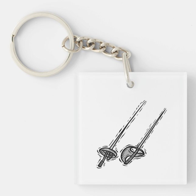 Fencing Swords Key Ring (Front)