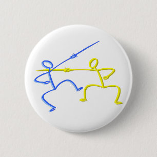 Fencing T-shirts and Gifts. 6 Cm Round Badge