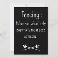 Fencing When You Absolutely Positively Must stab