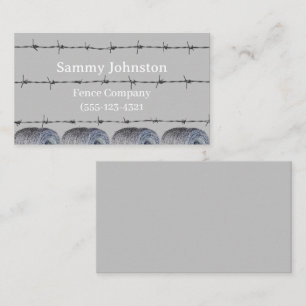 Fencing With Barb Wire on it Business Card