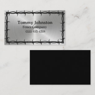 Fencing With Barb Wire on it Business Card