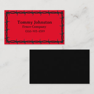Fencing With Barb Wire on it Business Card