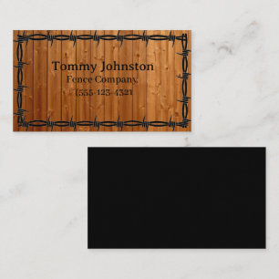 Fencing With Barb Wire on it Business Card