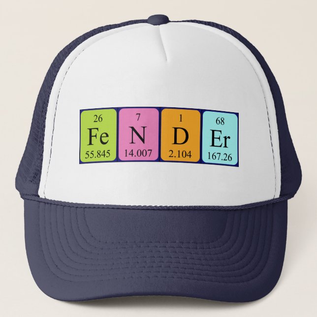 Fender periodic table name hat (Front)