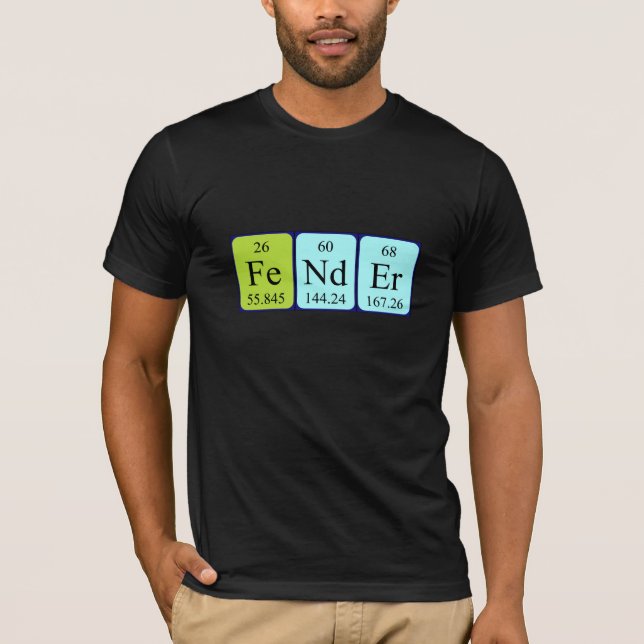 Fender periodic table name shirt (Front)