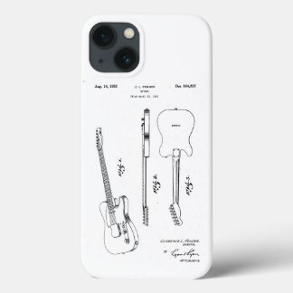 Fender telecaster guitar vintage patent  iPhone 13 case