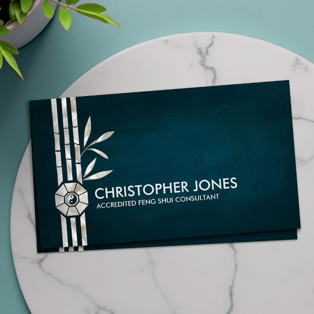 Feng Shui Bagua / Pakua and Lucky bamboo Business Card (Creator Uploaded)