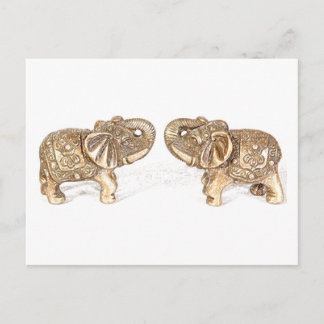 Feng Shui Double Elephant Postcard