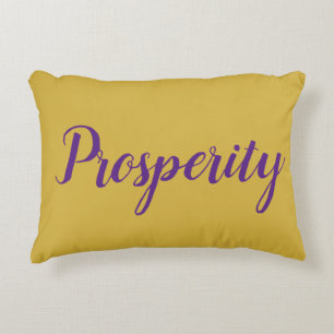 Feng Shui Gold & Purple "Prosperity" Accent Pillow