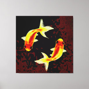 Feng Shui Goldfishes Canvas Print