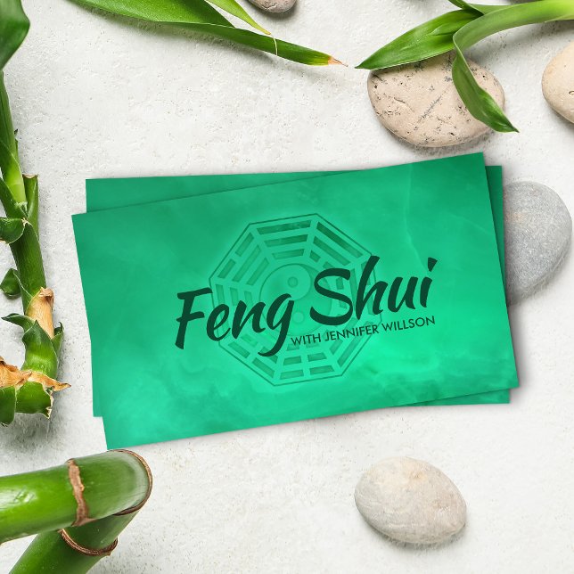 Feng Shui Jade Green Bagua / Pakua Business Card (Creator Uploaded)