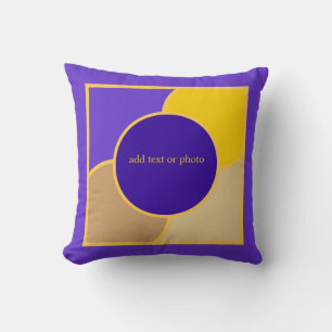 Feng Shui Northwest Purple, Yellow and Beige Cushion