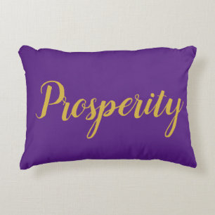 Feng Shui Purple & Gold "Prosperity" Accent Pillow