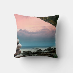Feng shui stones coast spirituality cushion