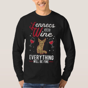 Fennec And Wine Desert Fox T-Shirt