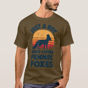 Fennec Fo Just A Boy Who Loves Foes Retro Vintage T-Shirt