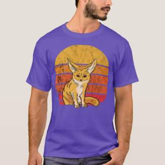 Fennec Fo Vintage Retro Ears Animal Fennec Fo Love T-Shirt