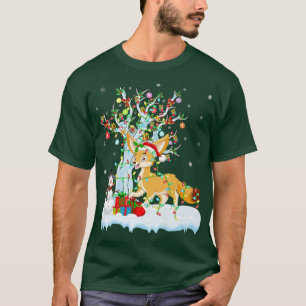 Fennec Fo Xmas Tree Lighting Santa Hat Fennec Fo C T-Shirt