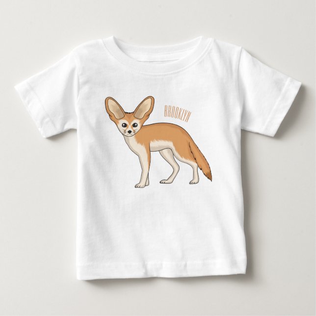 Fennec fox cartoon illustration baby T-Shirt (Front)