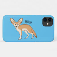 Fennec fox cartoon illustration 