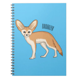 Fennec fox cartoon illustration notebook