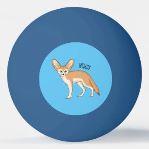 Fennec fox cartoon illustration ping pong ball