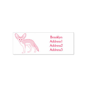 Fennec fox cartoon illustration self-inking stamp