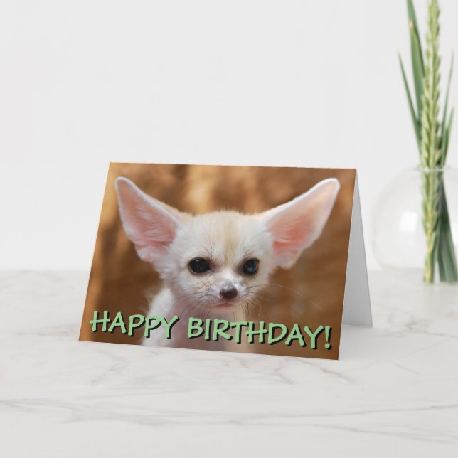 Fennec fox customised card (Front)