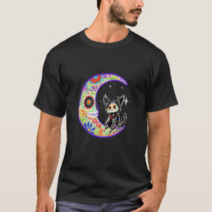 Fennec Fox Dia De Los Muertos Skeleton T-Shirt