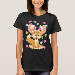 Fennec Fox Easter Egg Funny Fennec Fox Easter Su T-Shirt