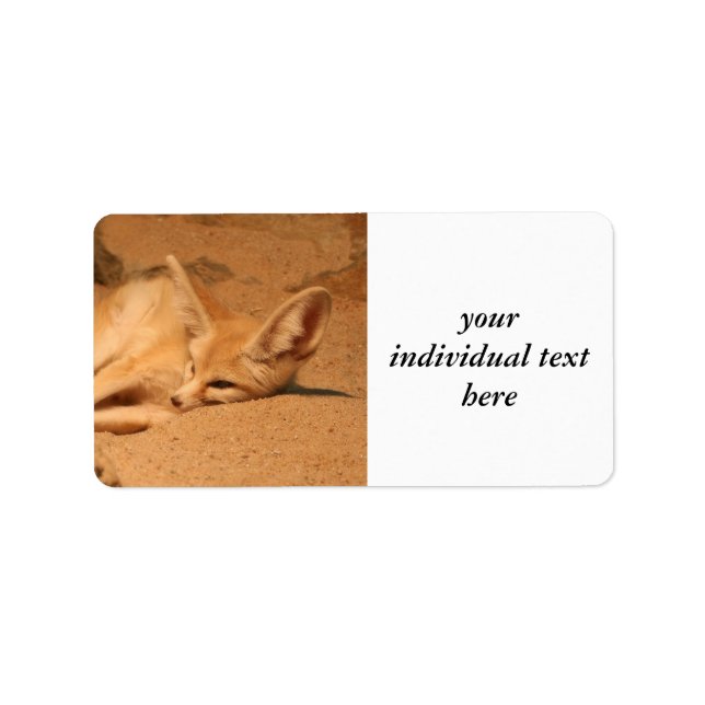 Fennec Fox Label (Front)
