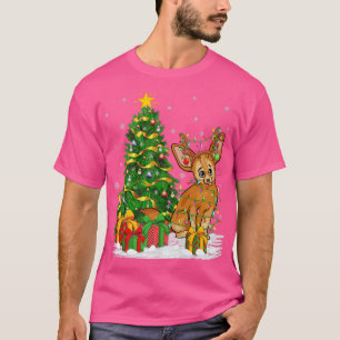 Fennec Fox Lover Matching Xmas Lighting Fennec Fox T-Shirt