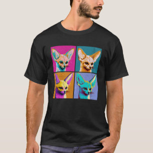 Fennec Fox Pop Illustration Colourful Animal Women T-Shirt