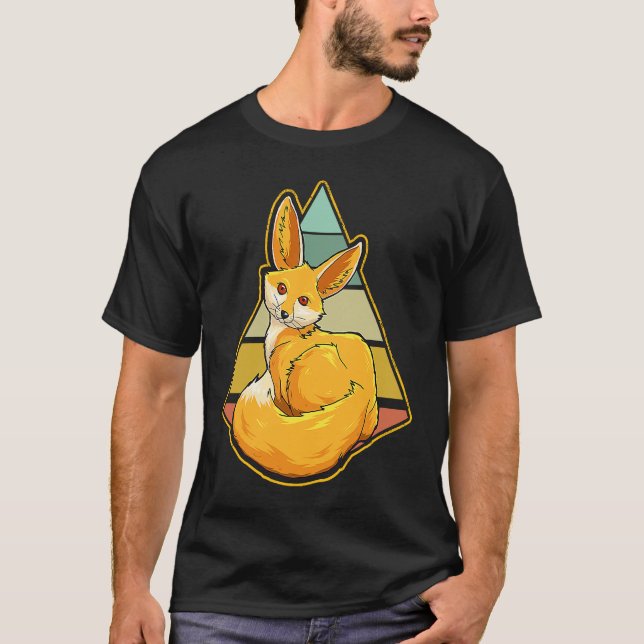 Fennec Fox  Retro Vintage Fennec Fox T-Shirt (Front)