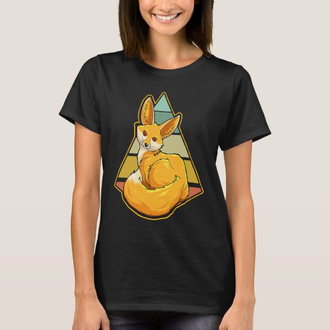 Fennec Fox  Retro Vintage Fennec Fox T-Shirt (Front)