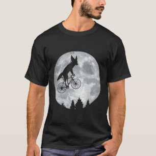 Fennec Fox Riding Moon Bike Halloween Lunar Cyclin T-Shirt