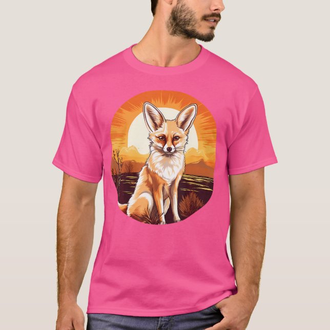 Fennec Fox Sunset Fennec Fox Lover Foxes T-Shirt (Front)