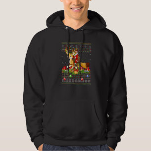 Fennec Fox Ugly Santa Riding Fennec Fox Christmas Hoodie