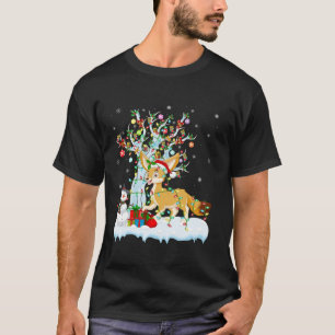 Fennec Fox Xmas Lighting Tree Santa Hat Fennec Fox T-Shirt