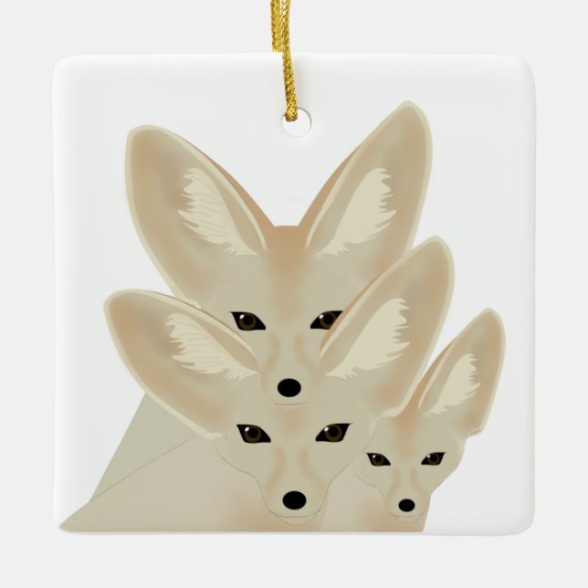Fennec Foxes Ornament (Front)