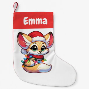 Fennec Merry Christmas Winter Animals Cute Fennecs Small Christmas Stocking