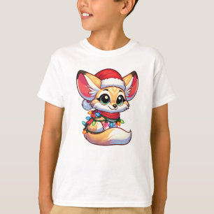 Fennec Merry Christmas Winter Animals Cute Fennecs T-Shirt