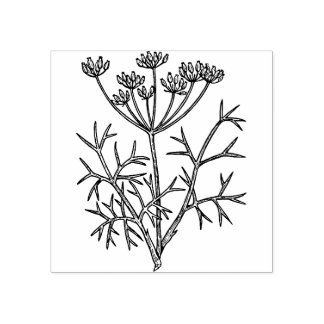 Fennel Plant Rubber Stamp
