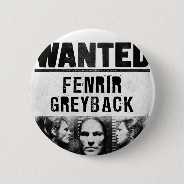 Fenrir Greyback Wanted Poster 6 Cm Round Badge (Front)